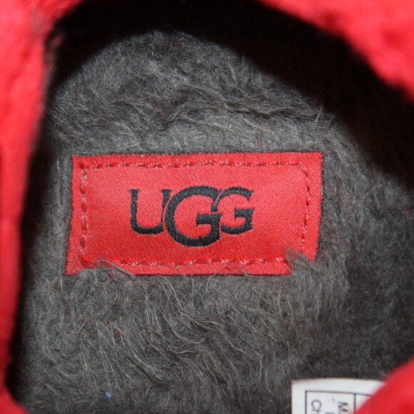 UGG WOMEN'S RED PLUSHY SHEARLING‎ SLIPPERS NEW IN BOX SZ 8 - Picture 7 of 7